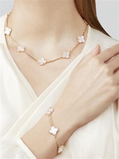 van cleef arpels alhambra necklace replica|van cleef clover necklace price.